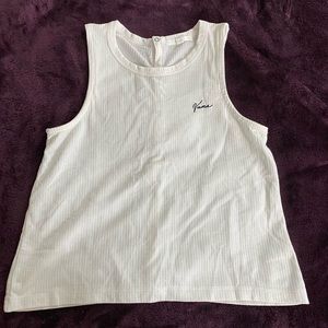 Vans White Tank Top with Snaps